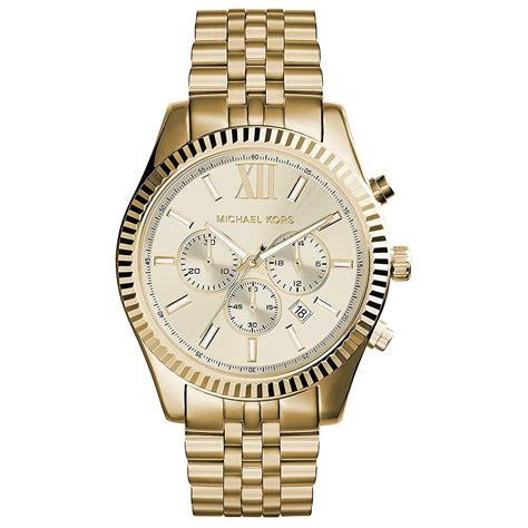 michael kors mk8281 mens lexington gold watch|michael kors chronograph watch.